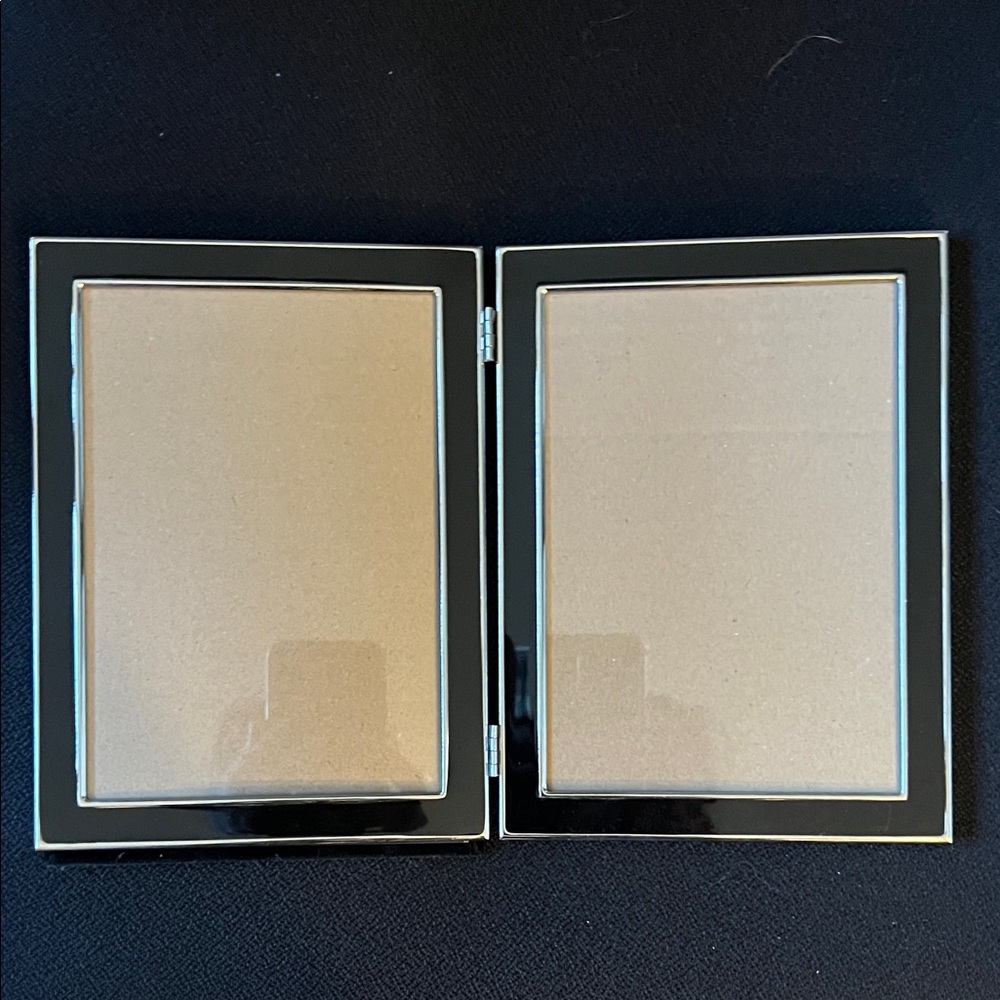 Black and Silver Double Picture Frame 5x7